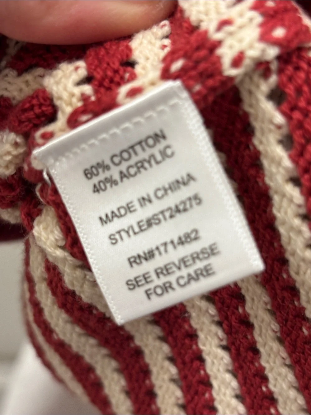 NWT SOHO & Stella US flag Striped open knit Sweater- XL
